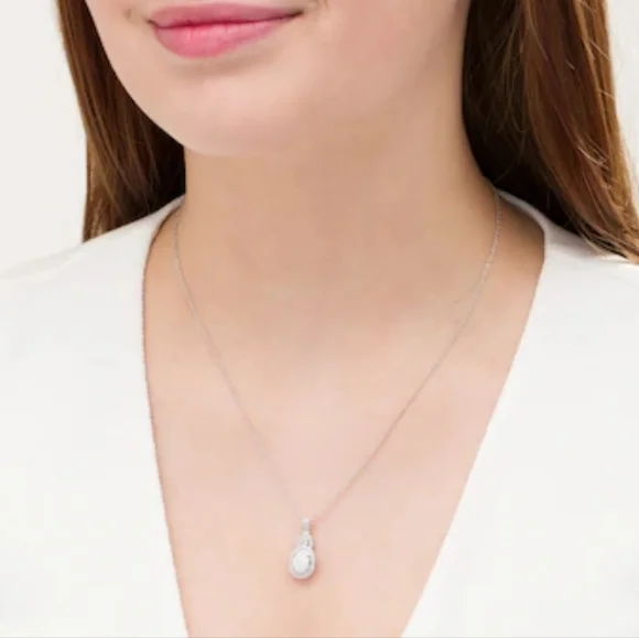 Opal and white sapphire Necklace/Bracelet set - Picture 2 of 11